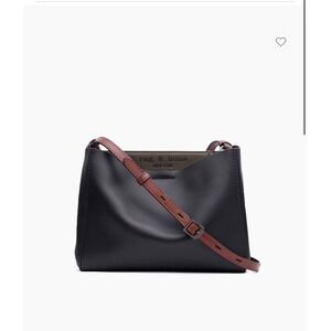 Rag & Bone Passenger Crossbody Leather Bag Black Olive Night Brown